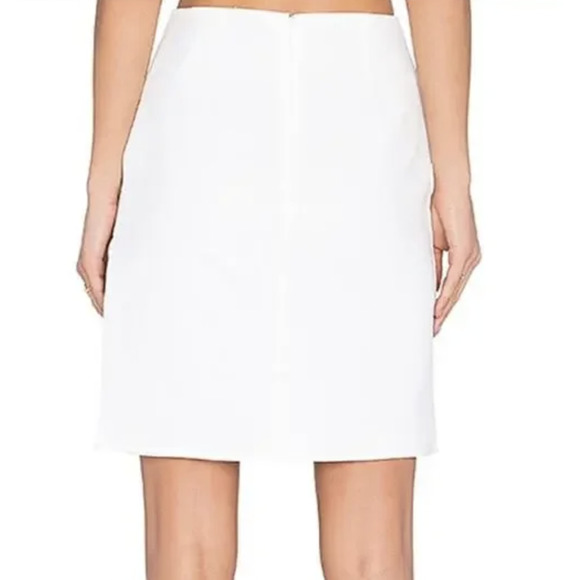 REVOLVE NBD Skirt Women X Small White Glam Cutout Straight Solid Zip Pencil Mini - Picture 4 of 9